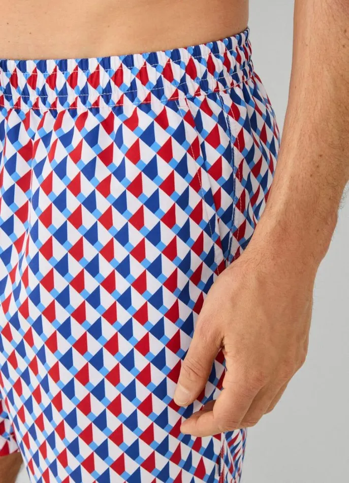 Men Swimwear Hackett London 3d Cube Swim Shorts Red