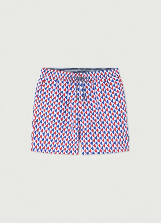 Men Swimwear Hackett London 3d Cube Swim Shorts Red