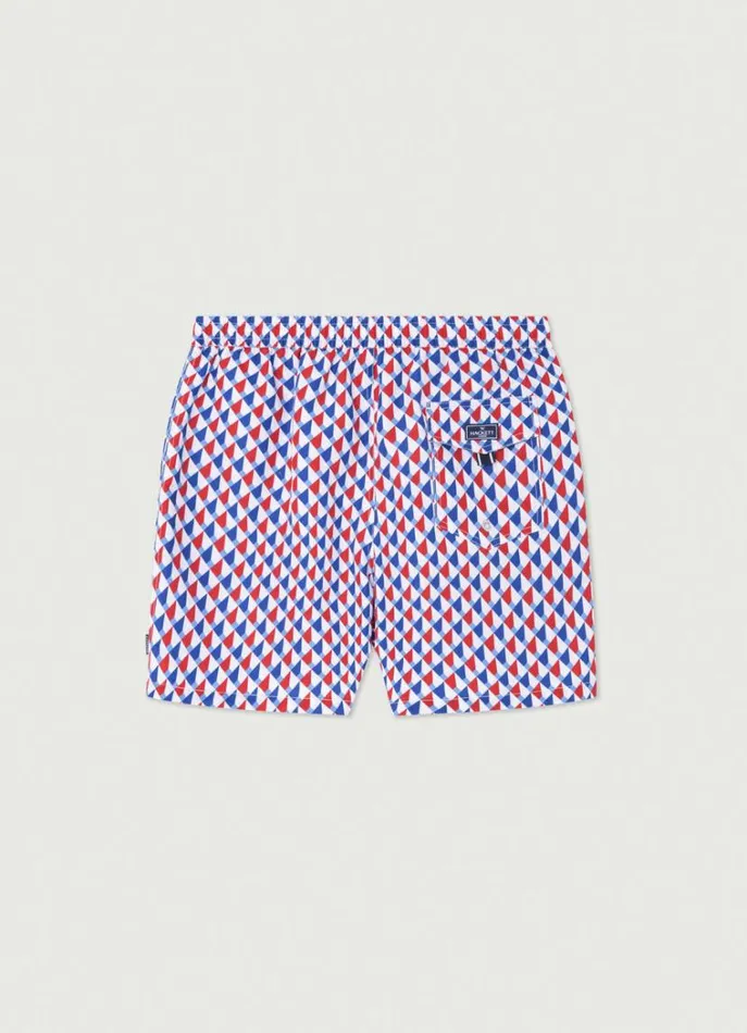 Men Swimwear Hackett London 3d Cube Swim Shorts Red