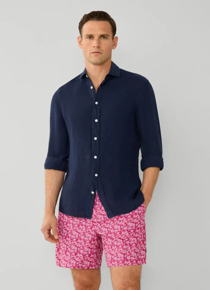 Men Swimwear Hackett London Mini Floral Swim Shorts Fuchsia