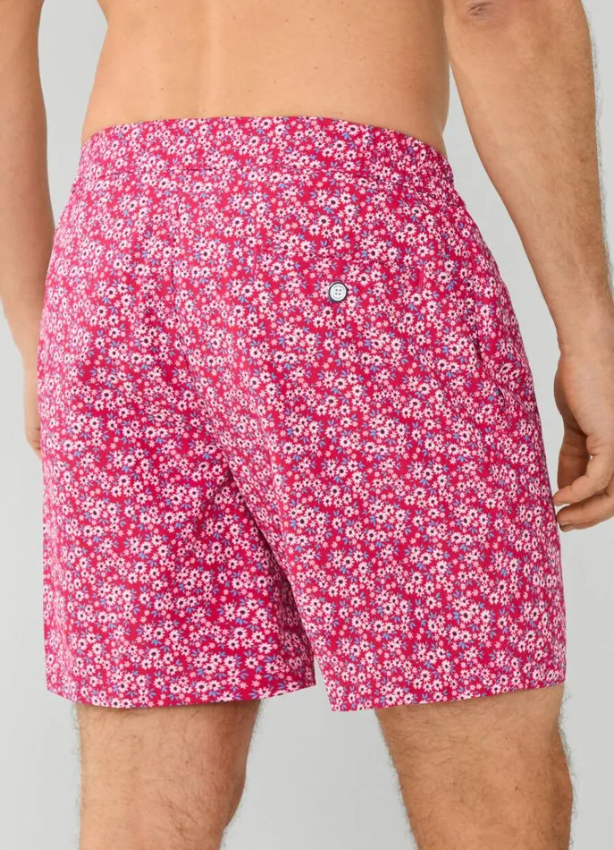 Men Swimwear Hackett London Mini Floral Swim Shorts Fuchsia