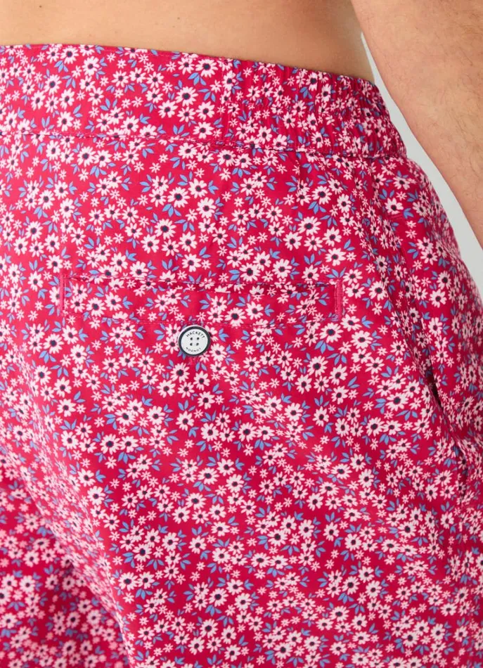 Men Swimwear Hackett London Mini Floral Swim Shorts Fuchsia