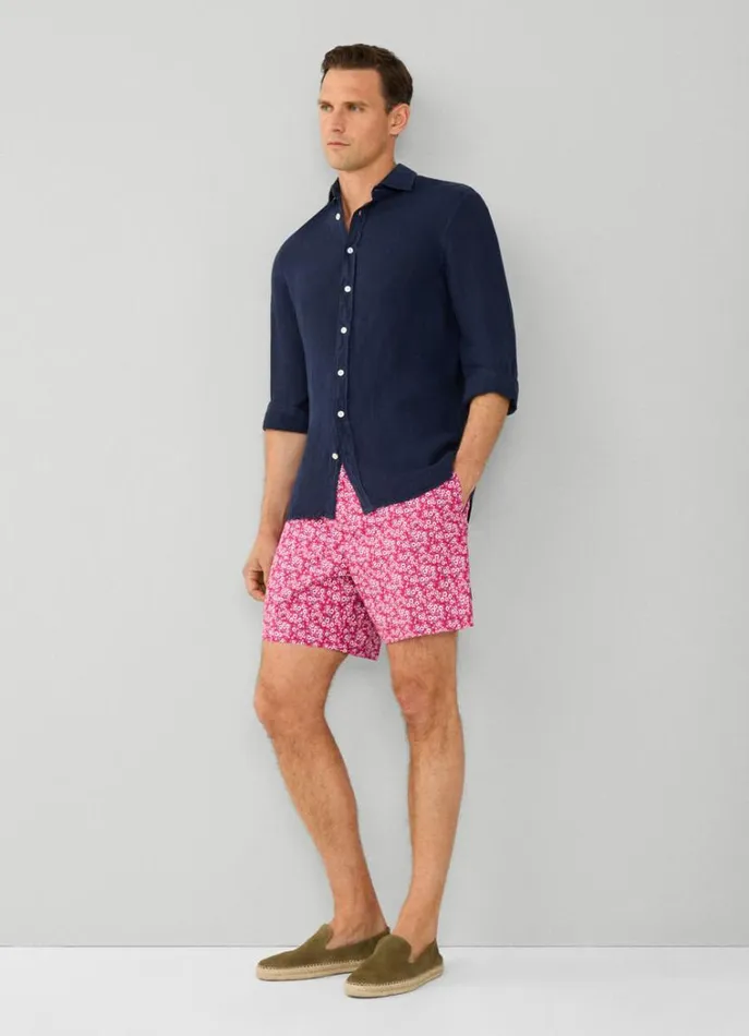 Men Swimwear Hackett London Mini Floral Swim Shorts Fuchsia