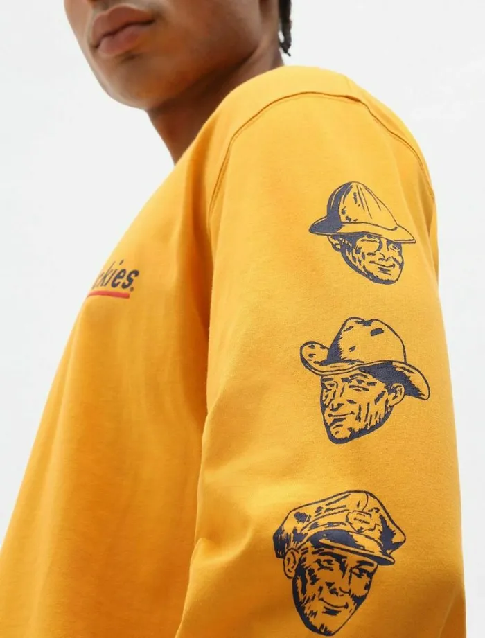 Men TShirts Dickies Federal Dam TShirt Cadnium Yellow