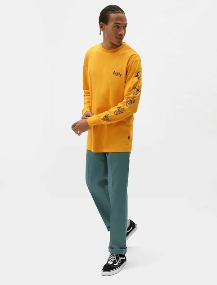 Men TShirts Dickies Federal Dam TShirt Cadnium Yellow