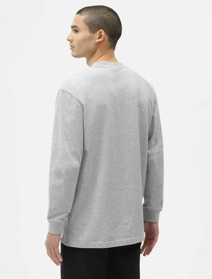 Men TShirts Dickies Sparkman Long Sleeve TShirt Grey Melange