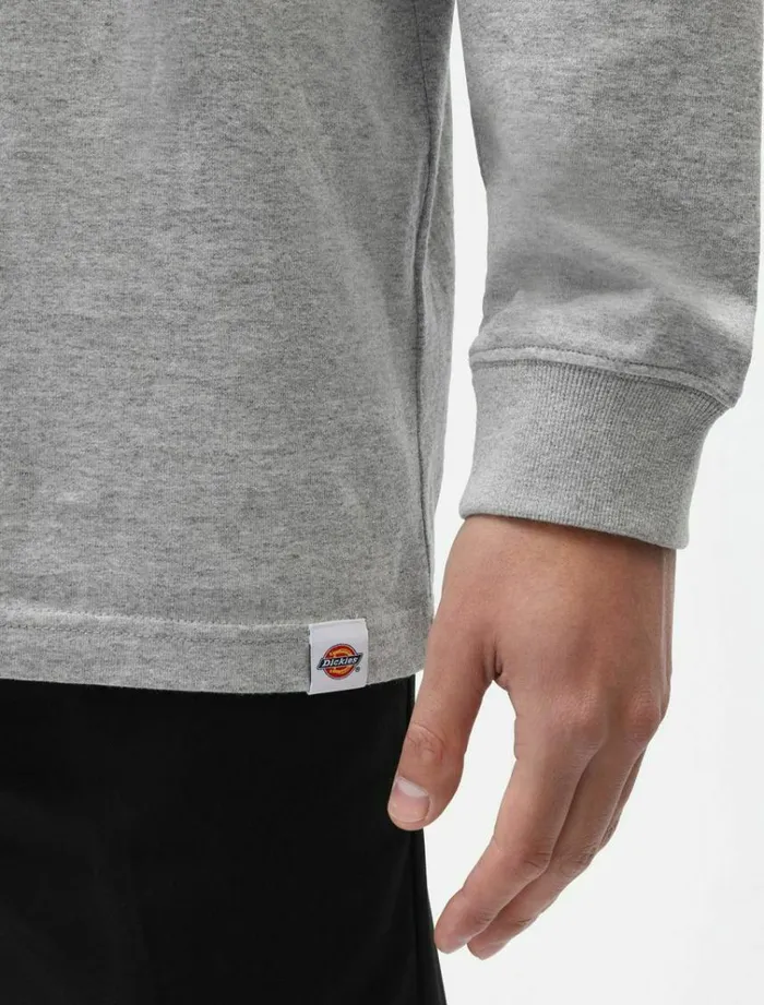 Men TShirts Dickies Sparkman Long Sleeve TShirt Grey Melange