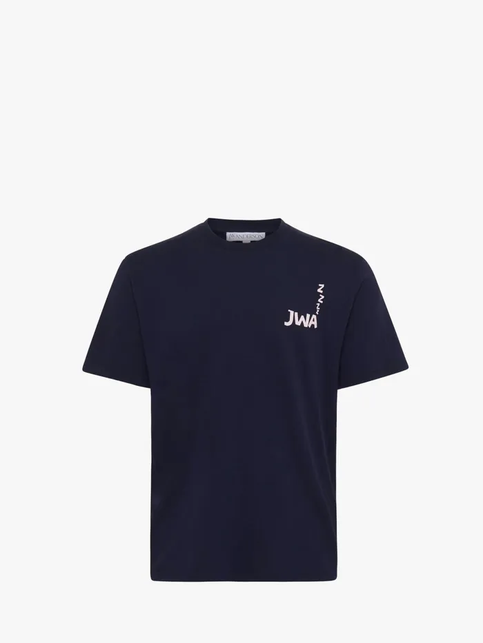 Men TShirts JW Anderson JWA BACK PRINT TSHIRT Dark Navy
