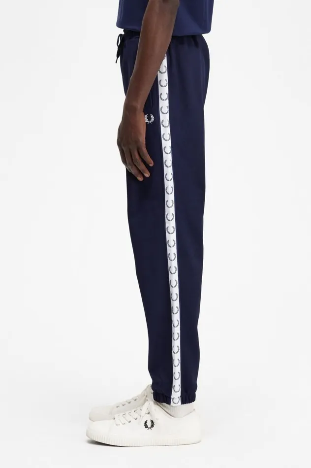 Men Taped Track Pant Carbon Blue Fred Perry Tracksuits