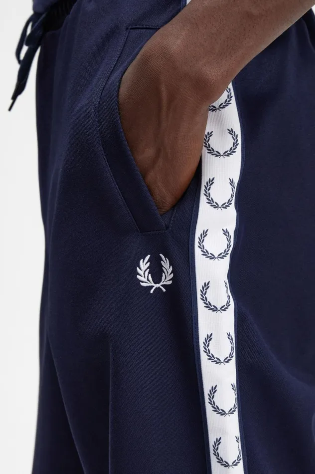 Men Taped Track Pant Carbon Blue Fred Perry Tracksuits