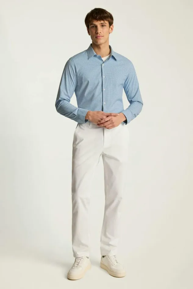 Men Tech Button Down Shirt Blue Raleigh Gingham Bonobos Casual Shirts