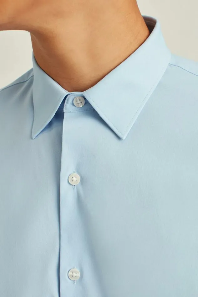 Men Tech Button Down Shirt Light Blue Bonobos Casual Shirts