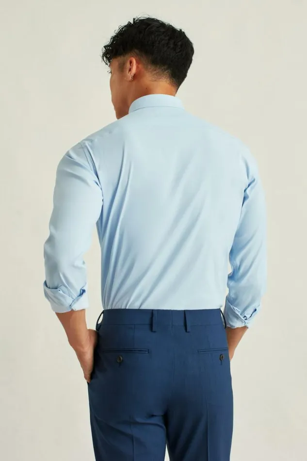 Men Tech Button Down Shirt Light Blue Bonobos Casual Shirts