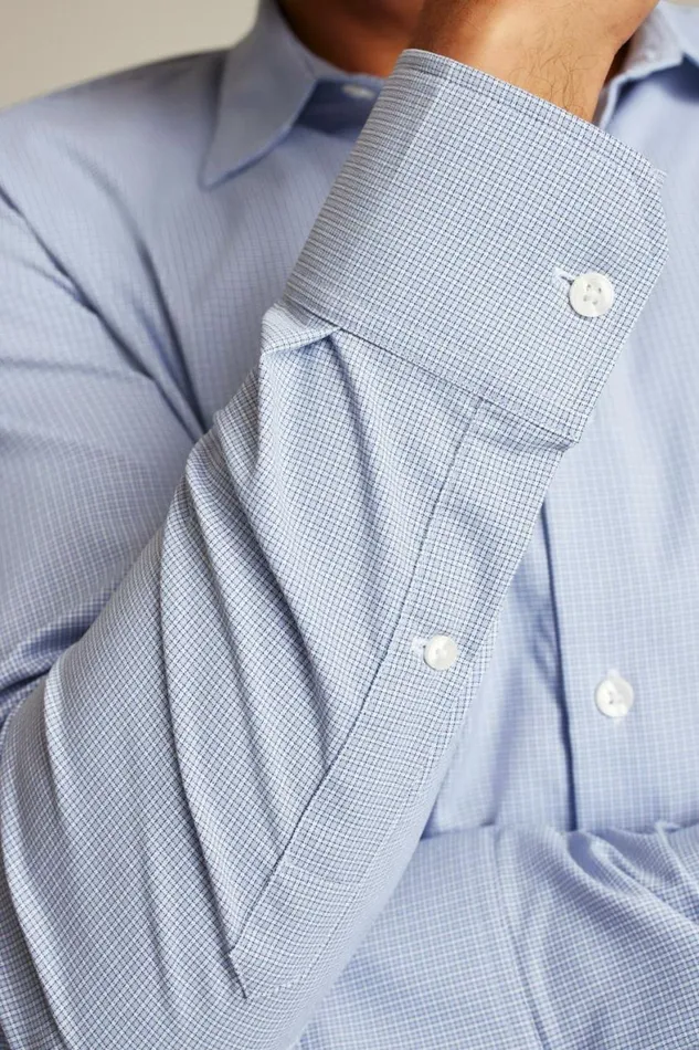 Men Tech Button Down Shirt Lilac Lombard Plaid Bonobos Business Casual Shirts