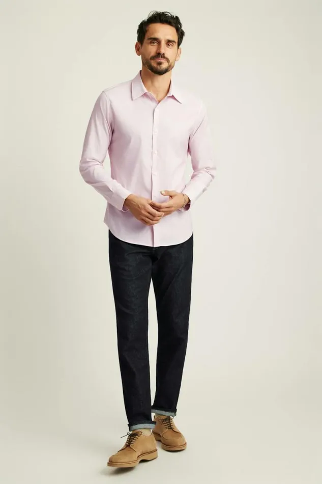 Men Tech Button Down Shirt Pink Astor Geo Bonobos Business Casual Shirts