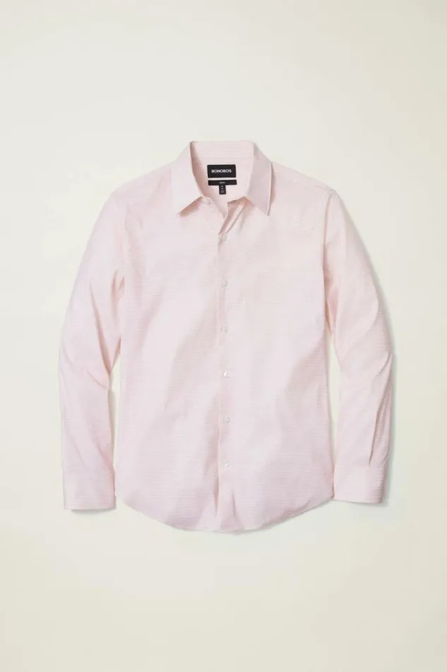 Men Tech Button Down Shirt Pink Astor Geo Bonobos Business Casual Shirts