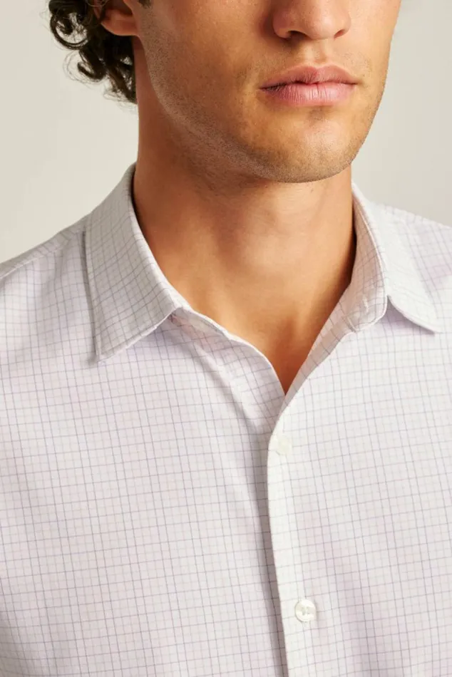 Men Tech Button Down Shirt Purple Check Bonobos Business Casual Shirts