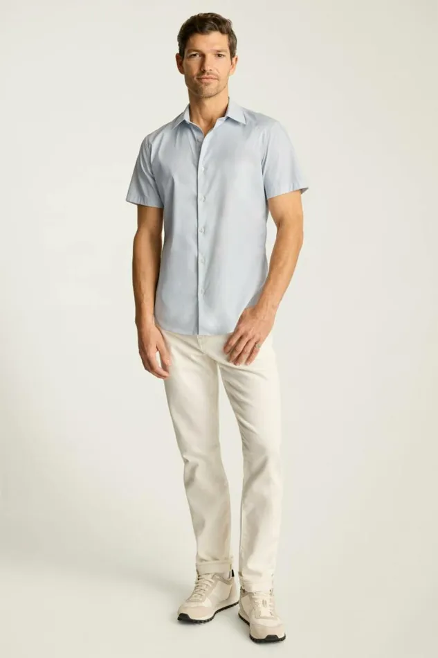 Men Tech Short Sleeve Shirt Dusty Blue Geo Bonobos Short Sleeve Shirts