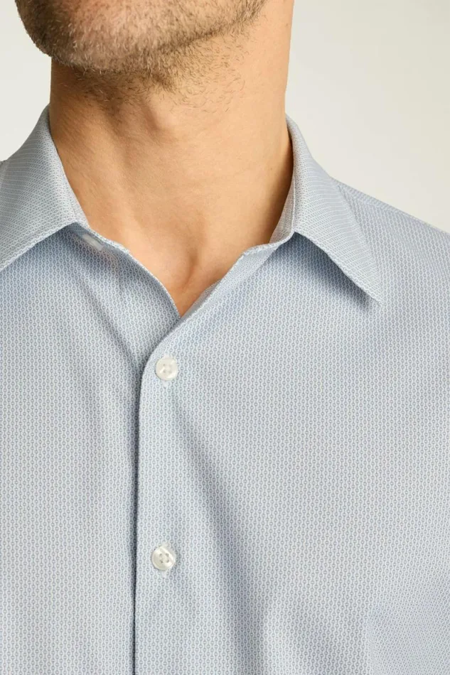 Men Tech Short Sleeve Shirt Dusty Blue Geo Bonobos Short Sleeve Shirts