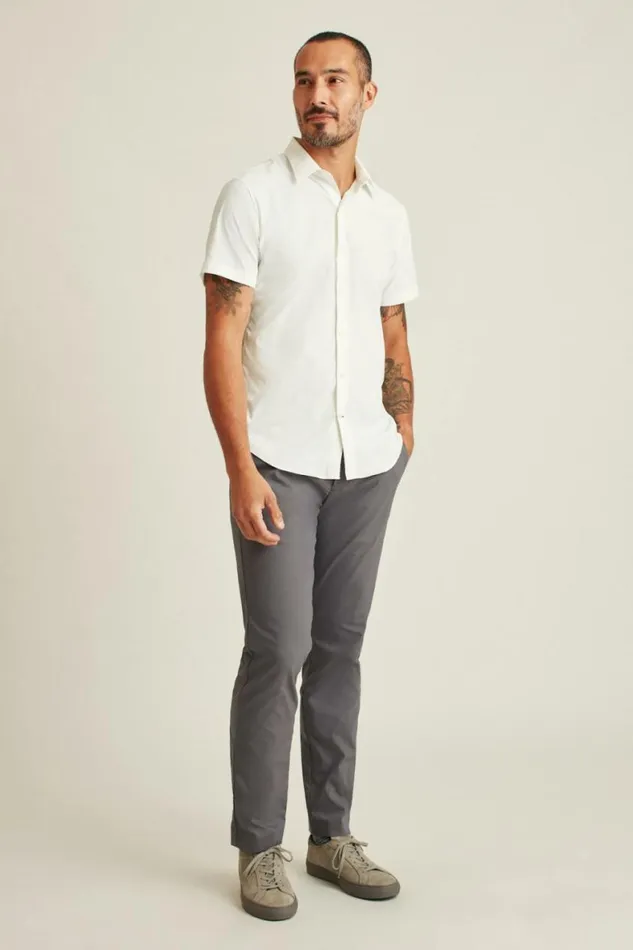 Men Tech Short Sleeve Shirt White Bonobos Short Sleeve Shirts