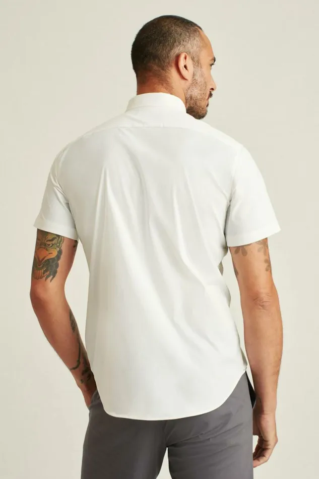 Men Tech Short Sleeve Shirt White Bonobos Short Sleeve Shirts