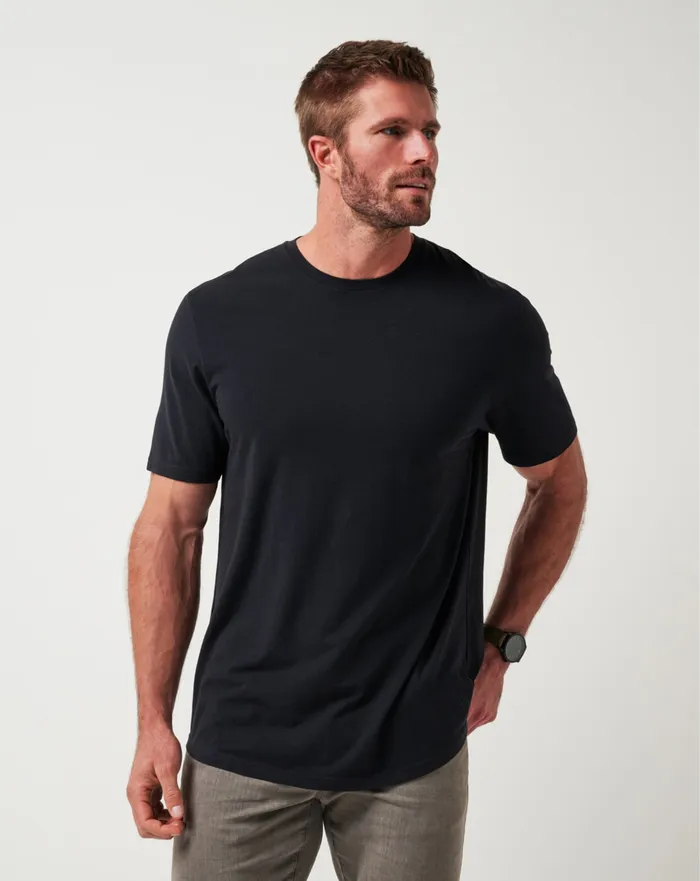 Men Tees TravisMathew CLOUD CREW TEE Black