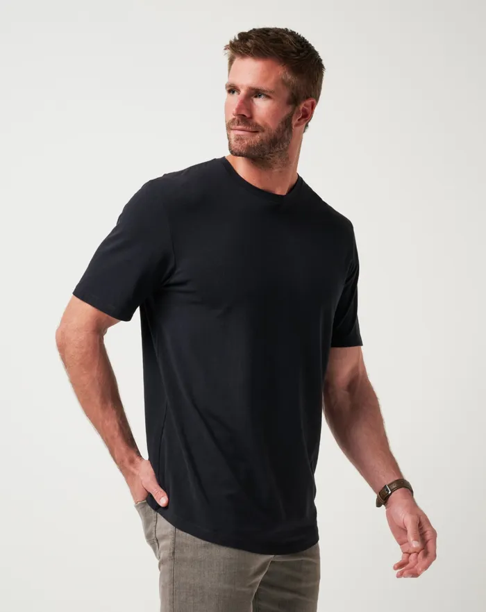Men Tees TravisMathew CLOUD CREW TEE Black