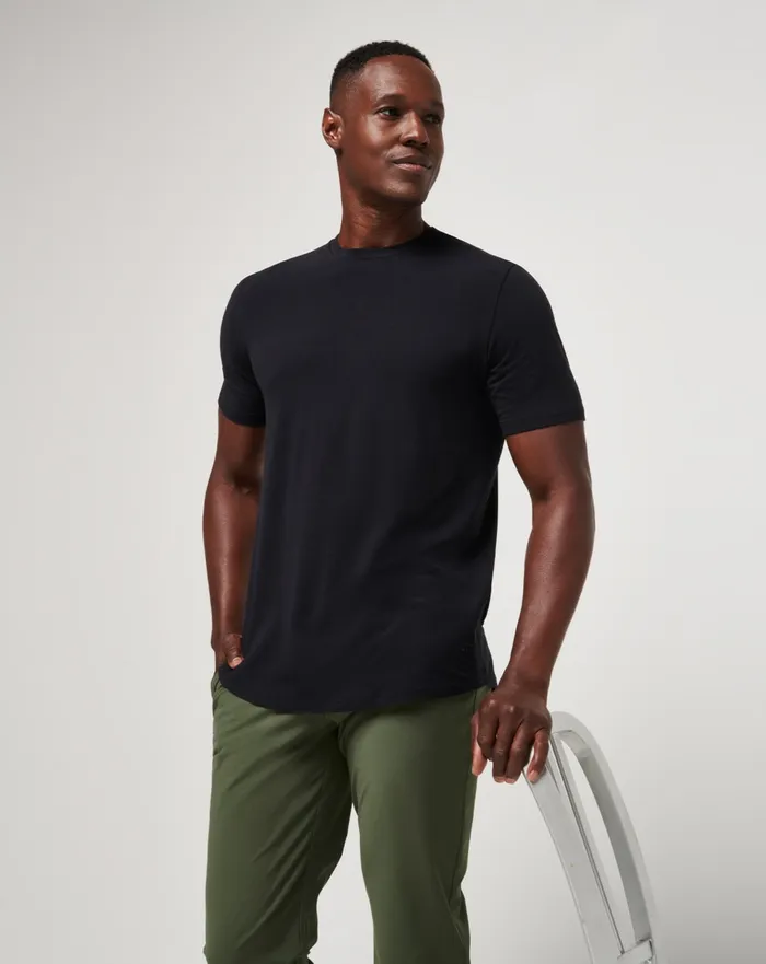 Men Tees TravisMathew CLOUD CREW TEE Black