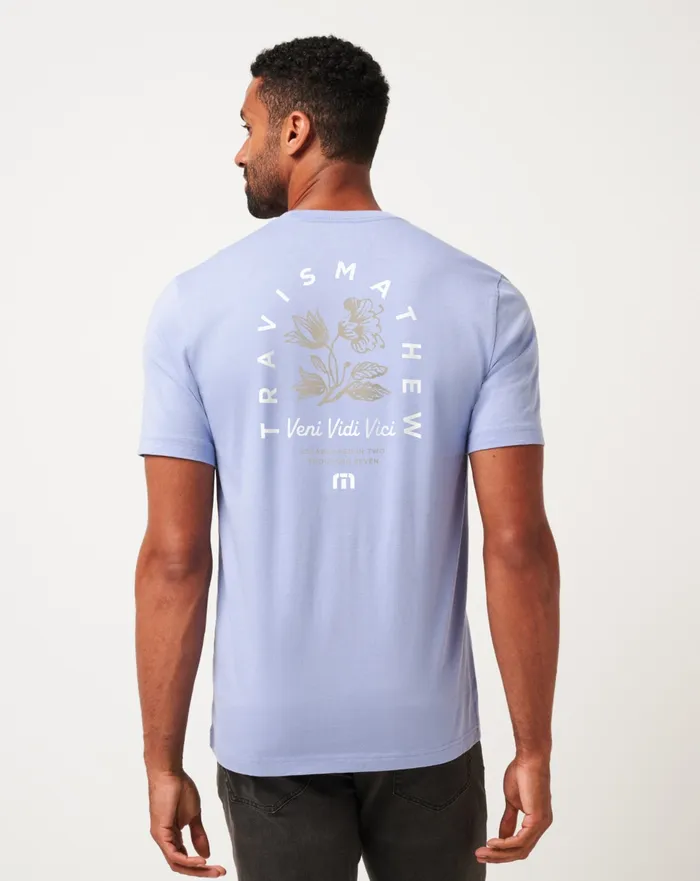 Men Tees TravisMathew NIGHT DIVER TEE Heather Violet Storm