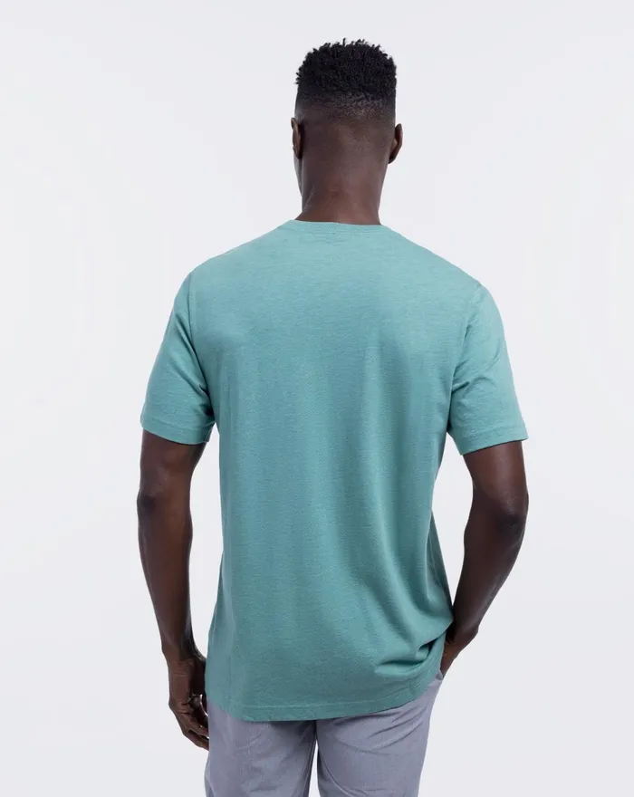 Men Tees TravisMathew THE BIG ISLE 20 TEE Heather Green