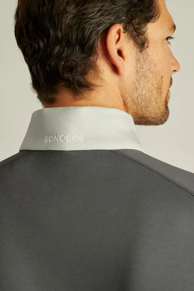 Men The Lightweight Hybrid Jacket Lunar Rock Grey And Lava Smoke Dark Grey Bonobos Jackets and Coats