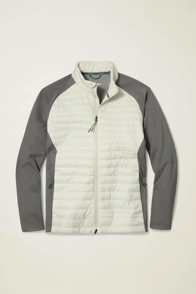 Men The Lightweight Hybrid Jacket Lunar Rock Grey And Lava Smoke Dark Grey Bonobos Jackets and Coats