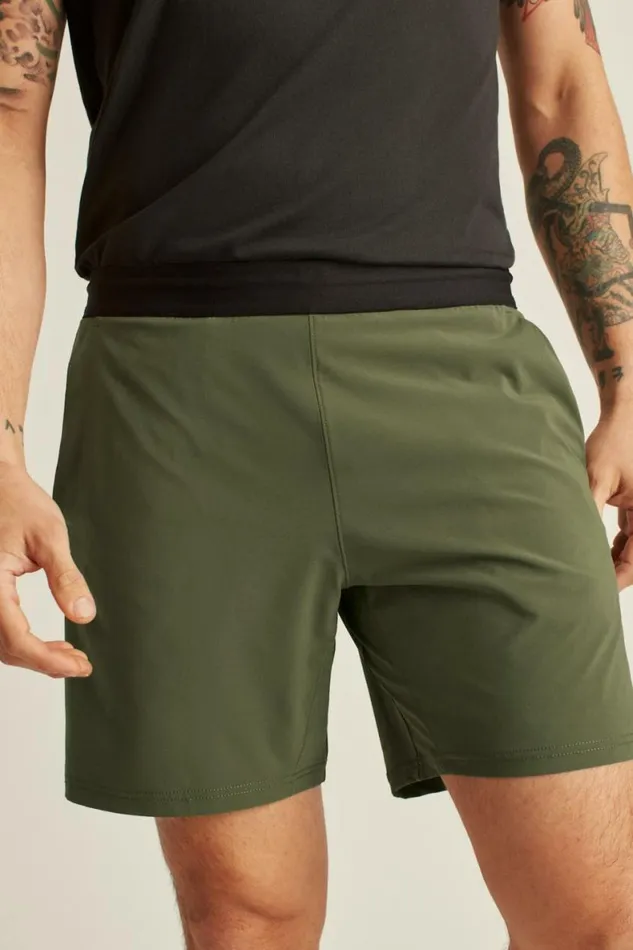 Men The Lined Gym Short Wild Olive Bonobos Casual Shorts