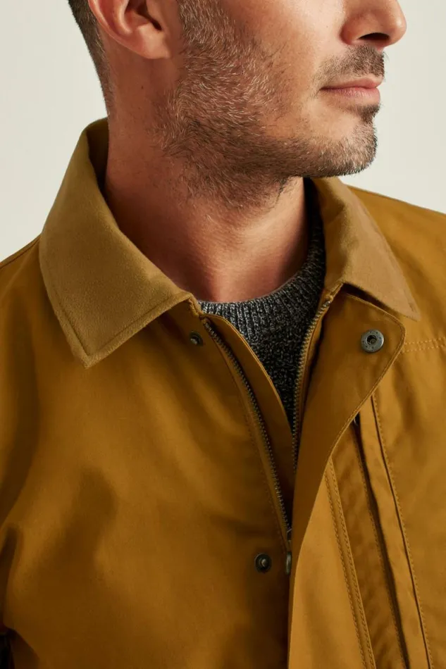 Men The Waxed Field Jacket Khaki Bonobos Jackets and Coats