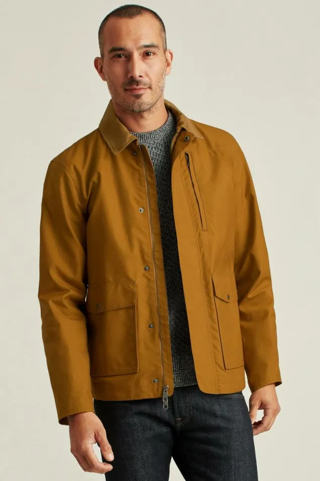 Men The Waxed Field Jacket Khaki Bonobos Jackets and Coats