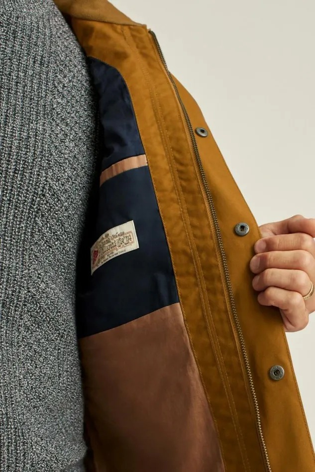 Men The Waxed Field Jacket Khaki Bonobos Jackets and Coats