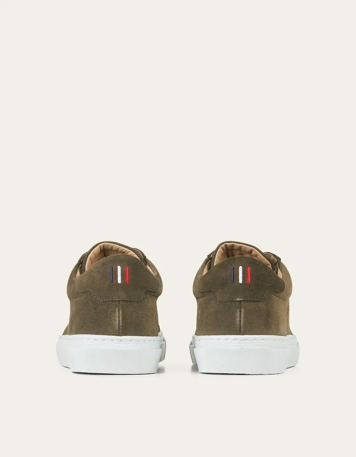 Men Theodor Suede Sneaker 8211 Olive Night Les Deux Shoes