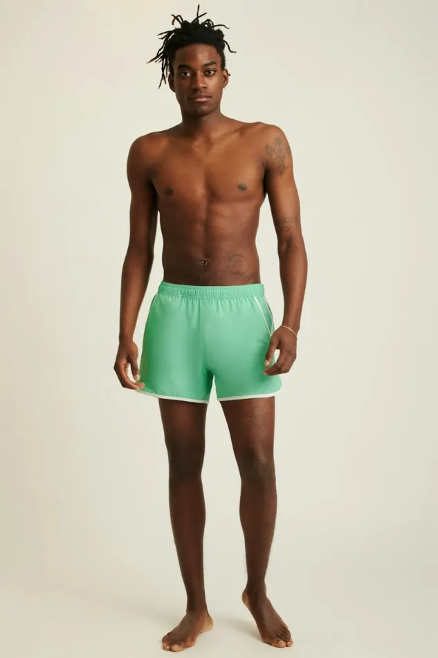 Men Throwback Swim Trunks Jade Green Bonobos Swim Trunks