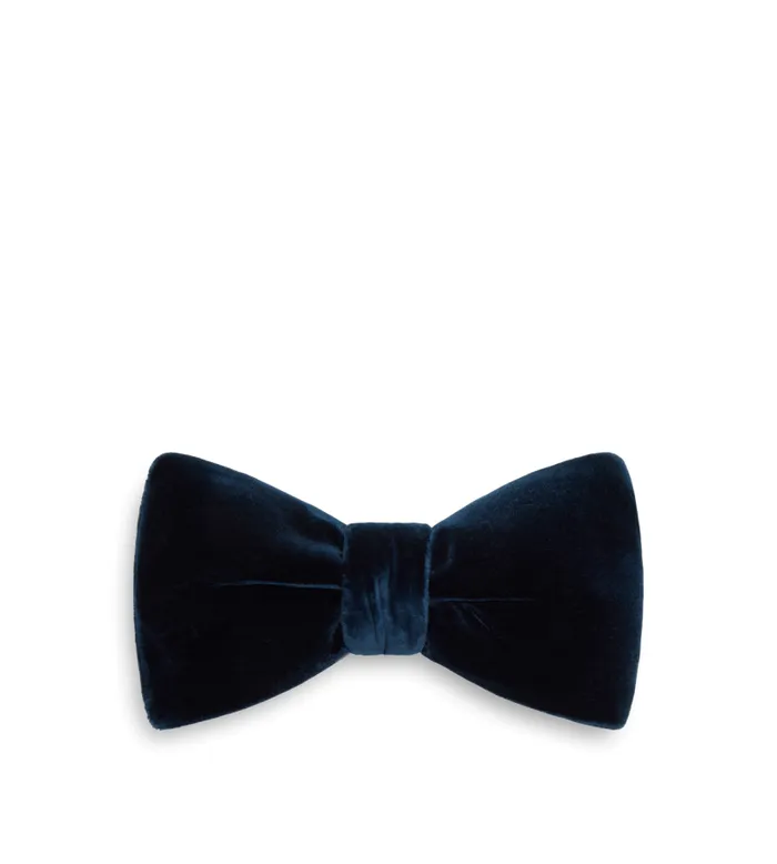 Men Ties and Bow Ties Tom Ford Compact Light Velvet Bow Tie Ocean