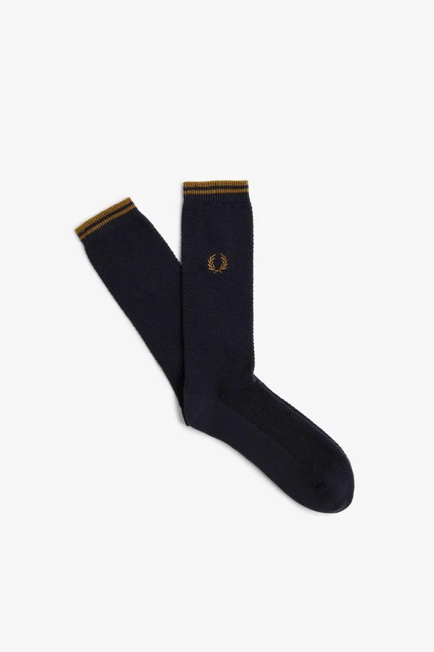 Men Tipped Socks Navydark Caramel Fred Perry Accessories
