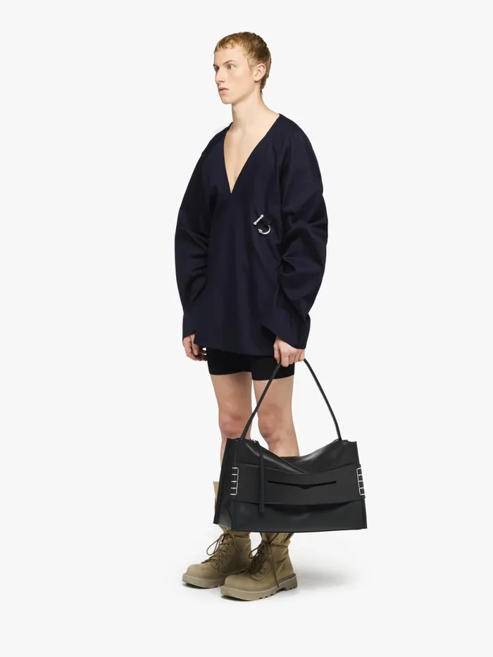 Men Tops and Shirts JW Anderson OVERSIZED VNECK GATHERED SLEEVE TOP Navy Men Tops and Shirts JW Anderson OVERSIZED VNECK GATHERED SLEEVE TOP Navy