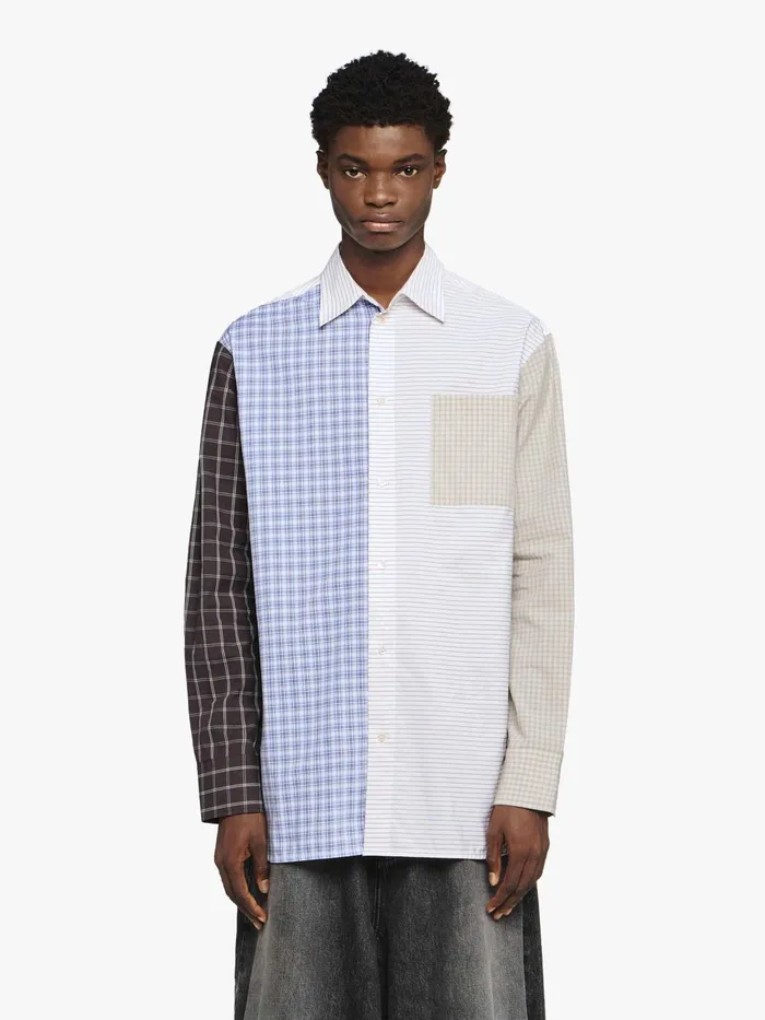Men Tops and Shirts JW Anderson PATCHWORK SHIRT Bluemulti 8211 Do Not Use Men Tops and Shirts JW Anderson PATCHWORK SHIRT Bluemulti 8211 Do Not Use