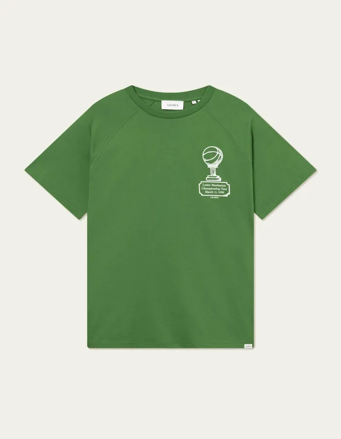 Men Tournament TShirt 8211 Vintage GreenWhite Les Deux Tshirts