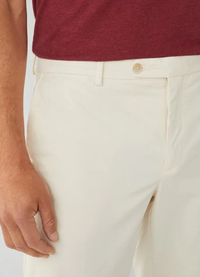 Men Trousers and Chinos Hackett London Classic Fit Sanderson Chinos Canvas White