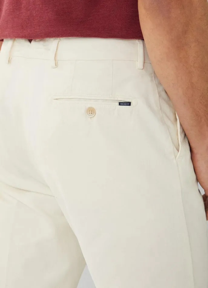 Men Trousers and Chinos Hackett London Classic Fit Sanderson Chinos Canvas White