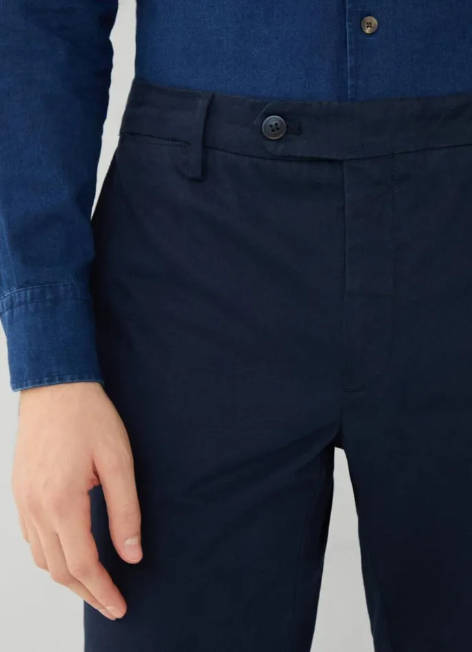 Men Trousers and Chinos Hackett London Slim Fit Kensington Chinos Navy Blazer