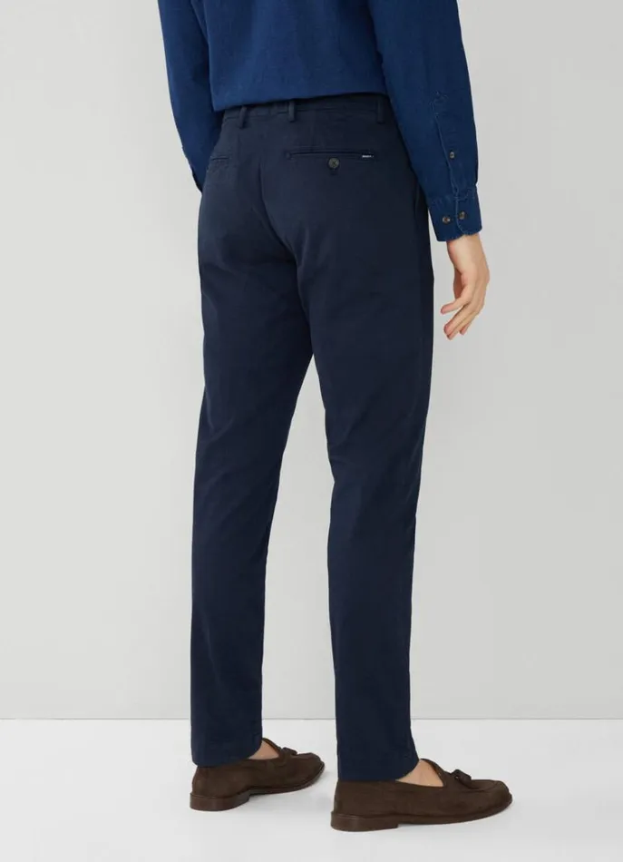Men Trousers and Chinos Hackett London Slim Fit Kensington Chinos Navy Blazer