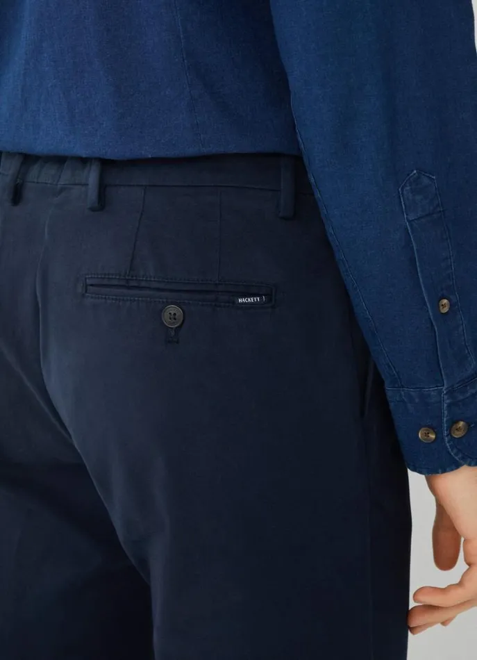 Men Trousers and Chinos Hackett London Slim Fit Kensington Chinos Navy Blazer