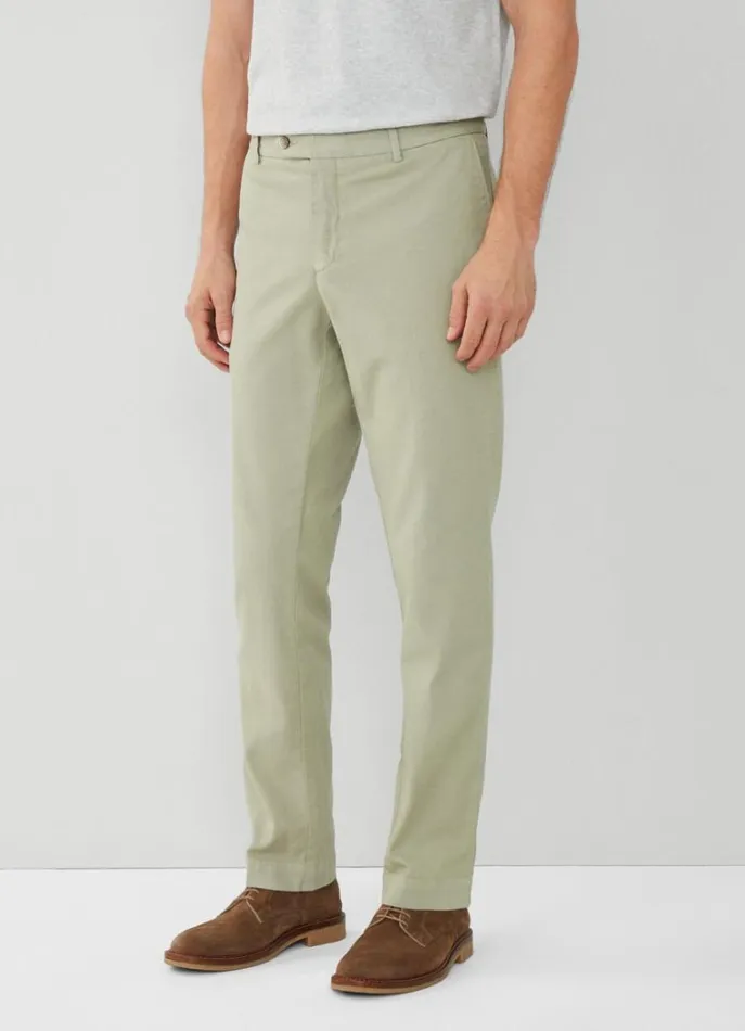 Men Trousers and Chinos Hackett London Slim Fit Piqu Chinos Seagrass Green