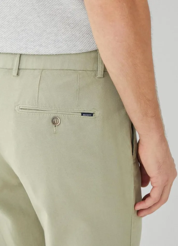 Men Trousers and Chinos Hackett London Slim Fit Piqu Chinos Seagrass Green